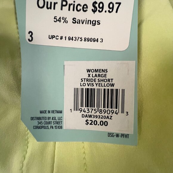 DSG Womens Mid Rise‎ Stride Run Short, XL - Picture 8 of 9